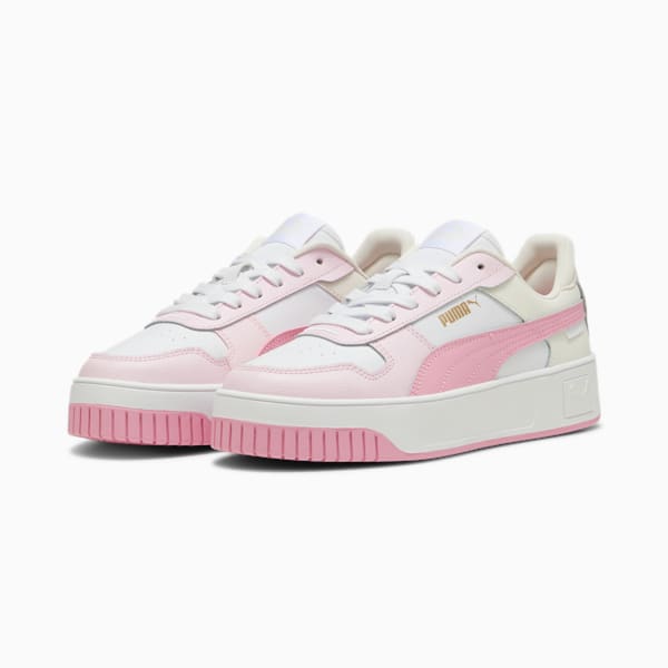 Carina Street Women's Sneakers, PUMA White-Pink Lilac-PUMA Gold, extralarge