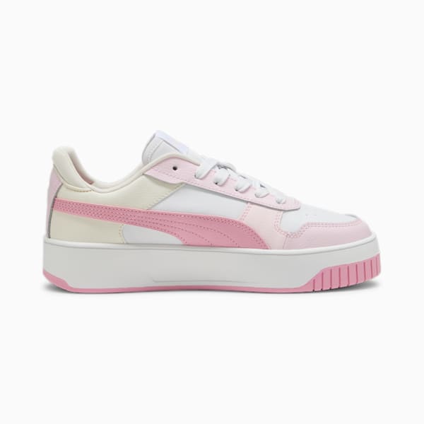 Tenis para mujer Carina Street, PUMA White-Pink Lilac-PUMA Gold, extralarge