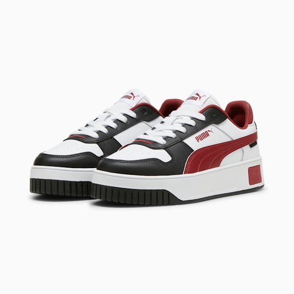 Sneakers Carina Femme, PUMA White-Intense Red-PUMA Black, extralarge