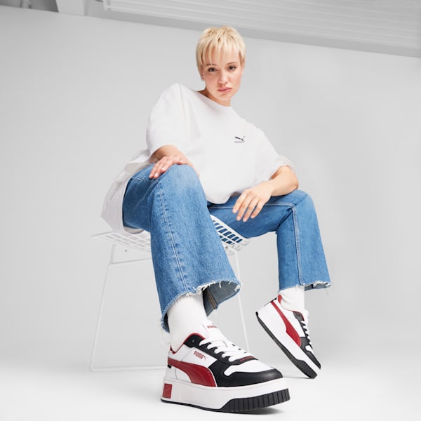 Sneakers Carina Femme, PUMA White-Intense Red-PUMA Black, extralarge