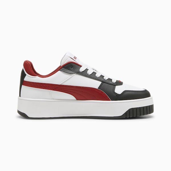 Carina Street Women's Sneakers, PUMA White-Intense Red-PUMA Black, extralarge