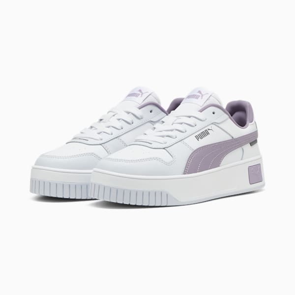 ウィメンズ キャリーナ ストリート スニーカー, PUMA White-Pale Plum-Silver Mist, extralarge-JPN