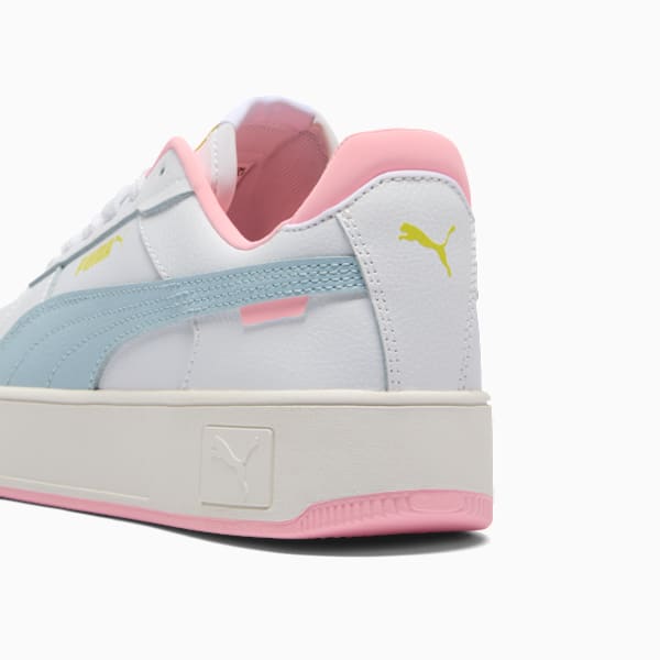 Sneakers Carina Femme, PUMA White-Frosted Dew-Fluro Yellow Pes, extralarge