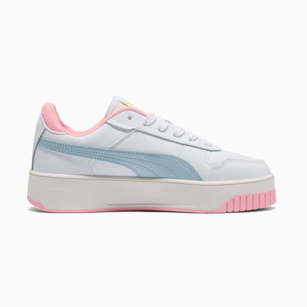 Sneakers Carina Femme, PUMA White-Frosted Dew-Fluro Yellow Pes, extralarge