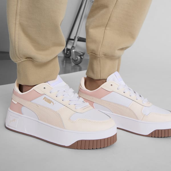 Tenis para mujer Carina Street, PUMA White-Alpine Snow-Frosted Ivory, extralarge