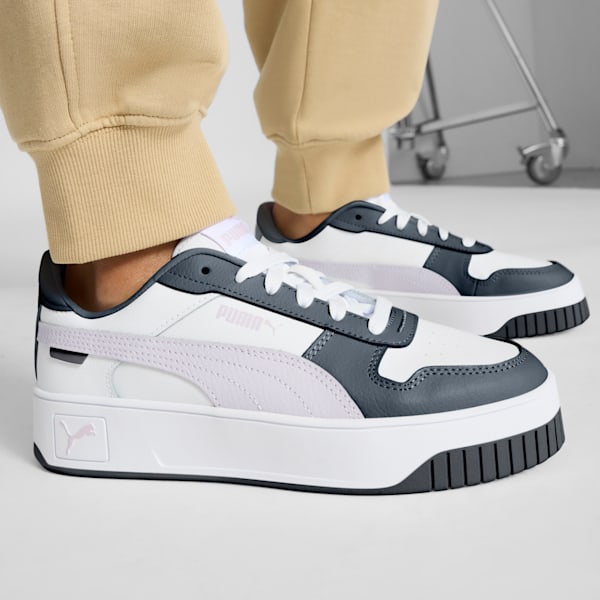 Sneakers Carina Femme, PUMA White-Lilac Frost-Galactic Gray, extralarge