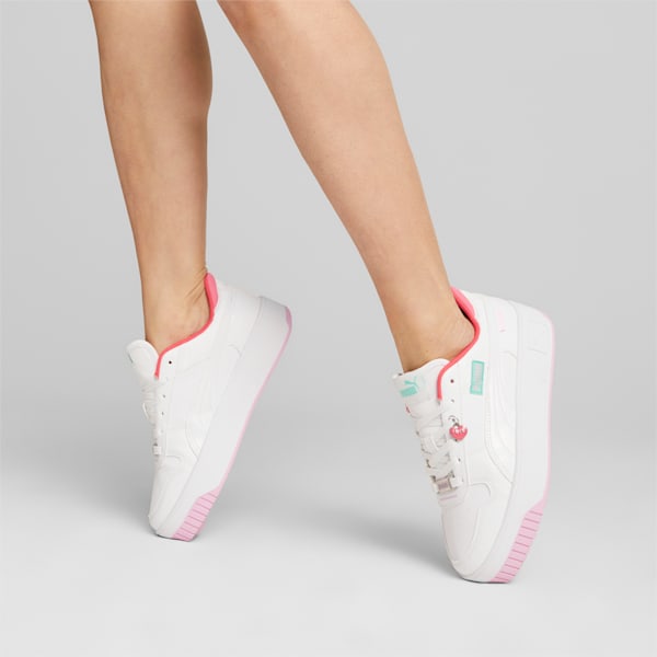 Carina Street Charms Women's Sneakers, PUMA White-PUMA White-Pearl Pink-Mint