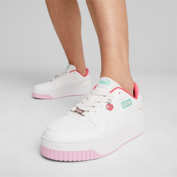 Carina Street Charms Women's Sneakers, PUMA White-PUMA White-Pearl Pink-Mint, extralarge-IND