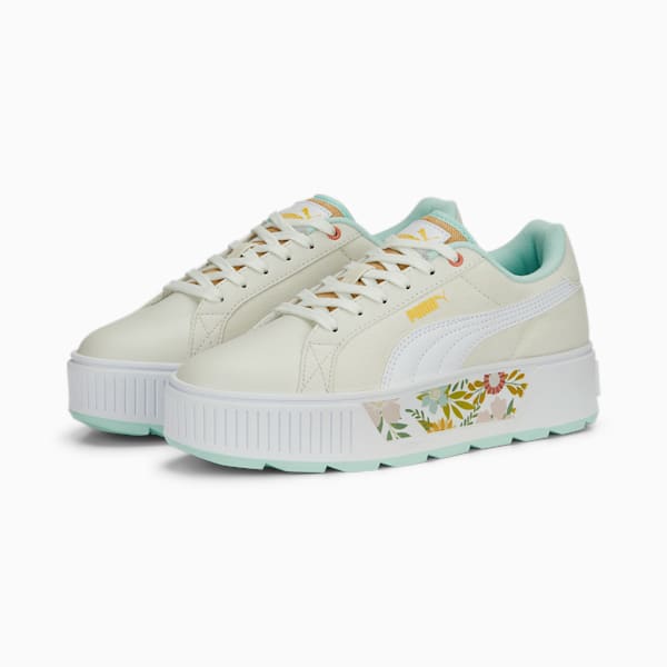 Karmen Wild Garden Women's Sneakers, Vapor Gray-PUMA White-Minty Burst, extralarge-IND