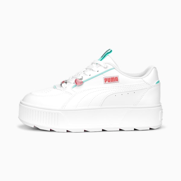 Karmen Rebelle Charms Women's Sneakers, PUMA White-PUMA White-Pearl Pink-Mint, extralarge-IND