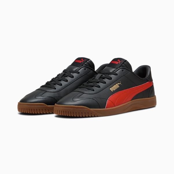 PUMA Club 5v5 Men's Sneakers, PUMA Black-Red Fire-PUMA Gold, extralarge