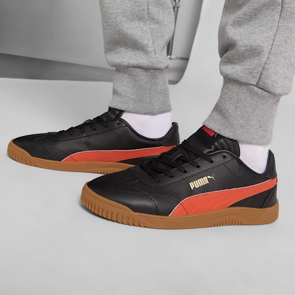 PUMA Club 5v5 Men's Sneakers, PUMA Black-Red Fire-PUMA Gold, extralarge