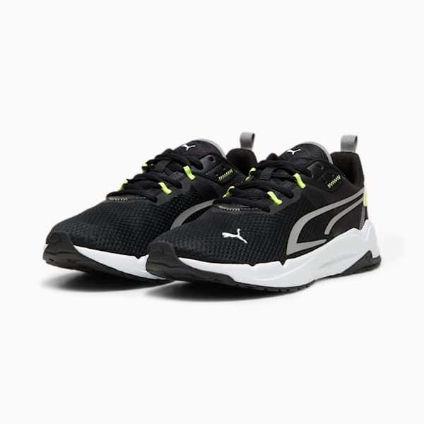 Tenis Stride, PUMA Black-Stormy Slate-Electric Lime, extralarge