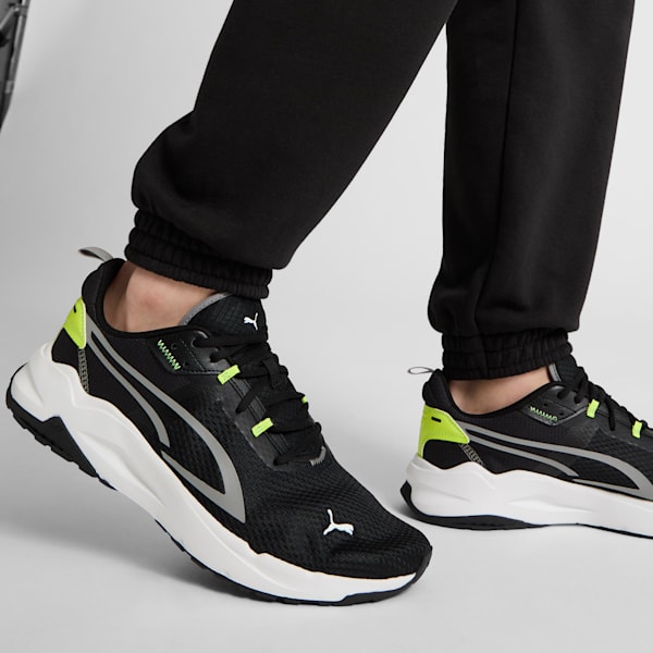 Tenis Stride, PUMA Black-Stormy Slate-Electric Lime, extralarge