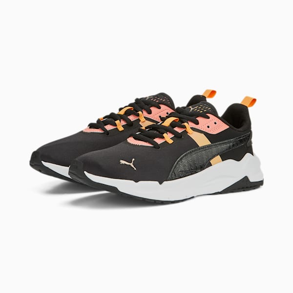 Stride Monarch Women's Sneakers, PUMA Black-PUMA White-Hibiscus Flower, extralarge-AUS