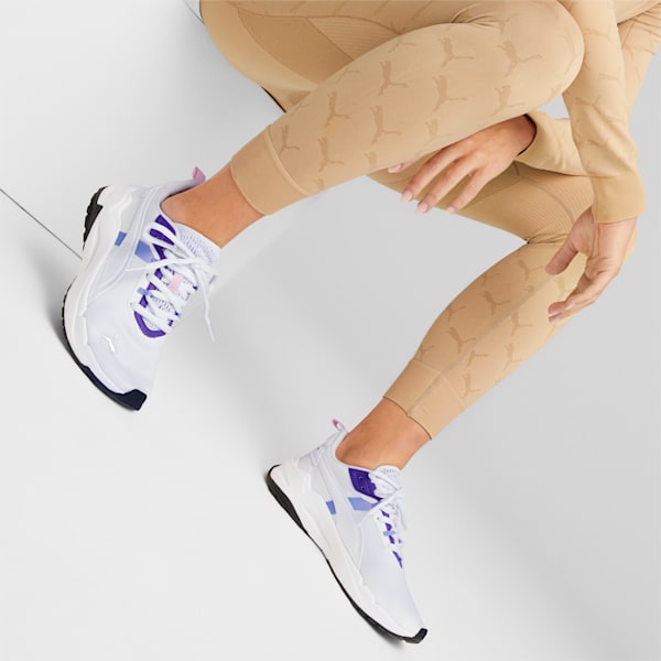 Stride Monarch Women's Sneakers, PUMA White-PUMA Black-Team Violet