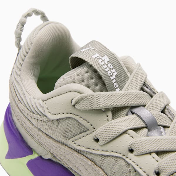 PUMA x RON FUNCHES RS-X Little Kids' Sneaker , Pebble Gray-Pebble Gray-Fizzy Apple, extralarge