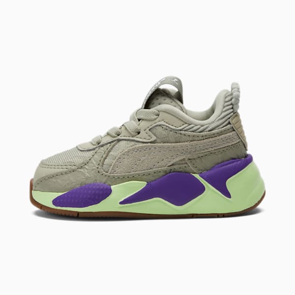 PUMA x RON FUNCHES RS-X Toddlers' Sneaker , Pebble Gray-Pebble Gray-Fizzy Apple, extralarge