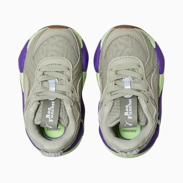 PUMA x RON FUNCHES RS-X Toddlers' Sneaker , Pebble Gray-Pebble Gray-Fizzy Apple, extralarge