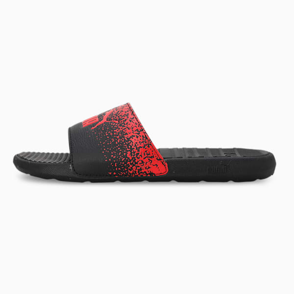 Cool Cat Gradient Unisex Slides, Puma Black-High Risk Red, extralarge-IND