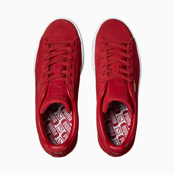 Suede Classic Tones Men's Sneakers, Tango Red -Puma Team Gold, extralarge