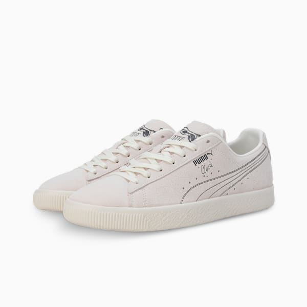 Clyde No.1 Sneakers, Frosted Ivory-Smokey Gray, extralarge-IND