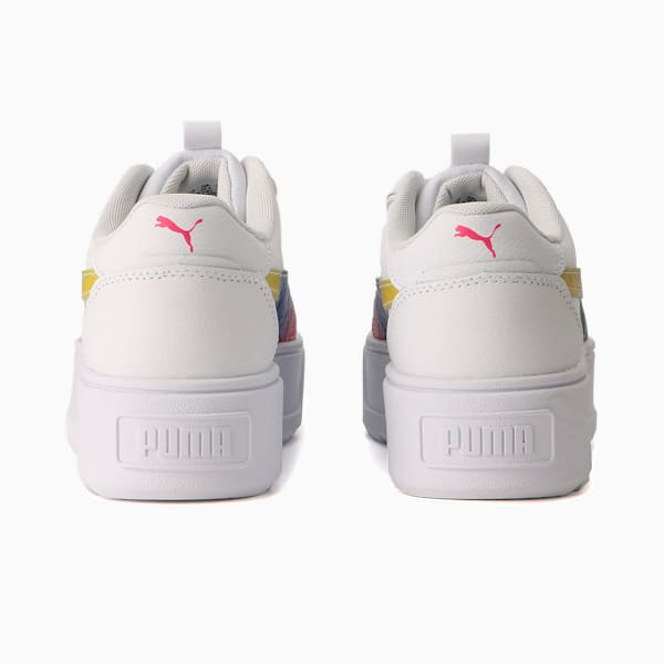 キッズ ガールズ カルメン リベル フルー JR スニーカー 22-25cm, Puma White-Beetroot Purple-Dandelion-Dazzling Blue
