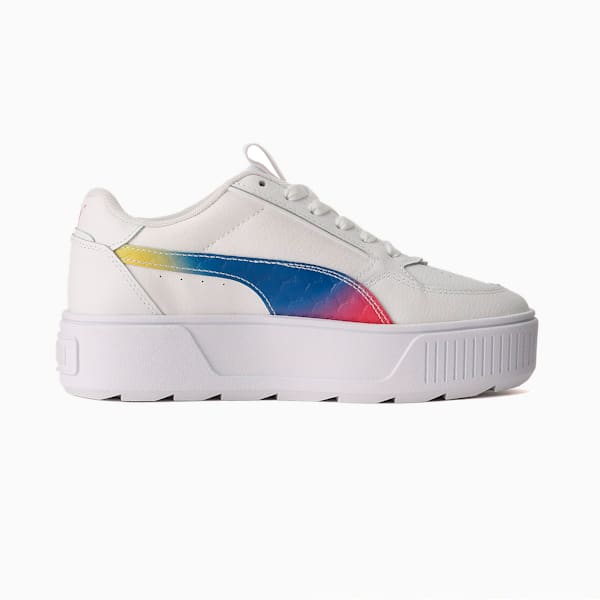 キッズ ガールズ カルメン リベル フルー JR スニーカー 22-25cm, Puma White-Beetroot Purple-Dandelion-Dazzling Blue