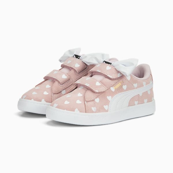 Suede Classic LF Re-Bow V Sneakers Kids, Pearl Pink-PUMA White