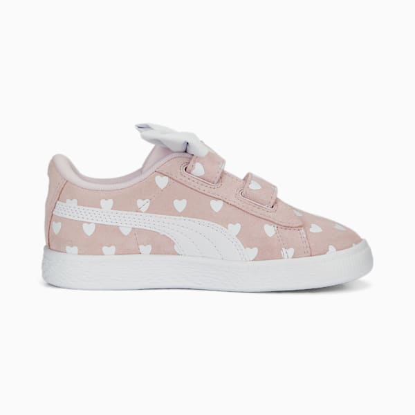 Zapatos de gamuza Classic Re-Bow para niños pequeños, Pearl Pink-PUMA White