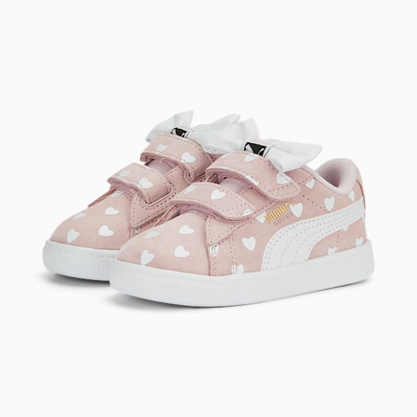 Suede Classic LF Re-Bow V Sneakers Toddler, Pearl Pink-PUMA White, extralarge-GBR