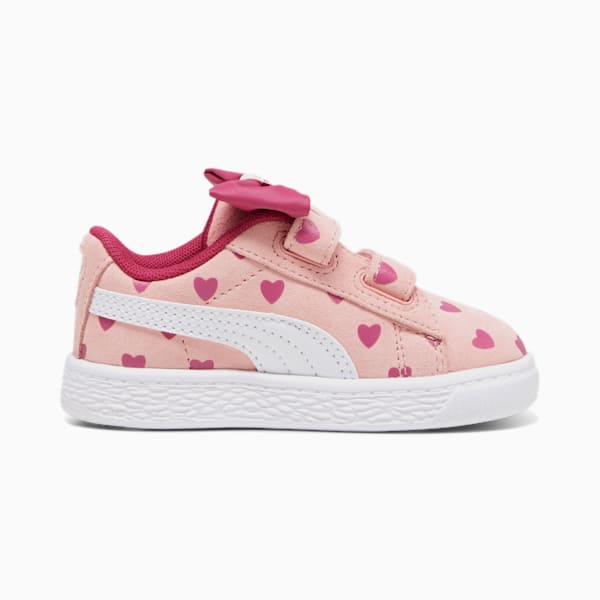 Suede Classic Re-Bow V Toddler's Shoes, Peach Smoothie-PUMA White, extralarge