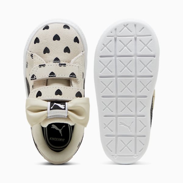 Suede Classic Re-Bow V Toddler's Shoes, Alpine Snow-PUMA Black, extralarge