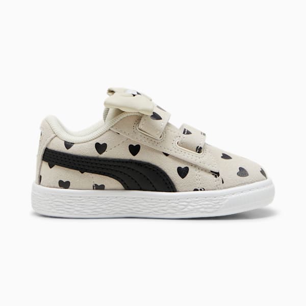 Suede Classic Re-Bow V Toddler's Shoes, Alpine Snow-PUMA Black, extralarge