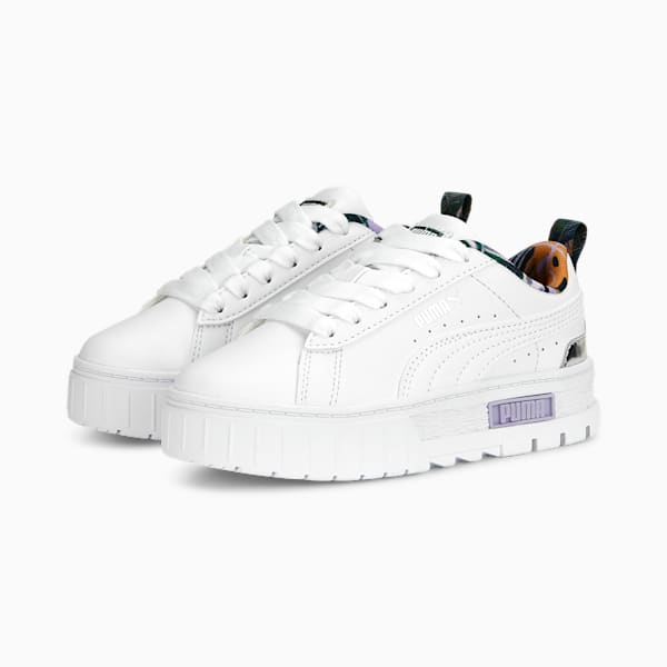 Mayze Vacay Queen Little Kids' Sneakers, PUMA White-Vivid Violet, extralarge
