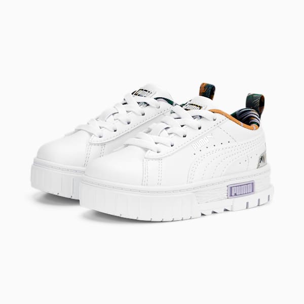 Mayze Vacay Queen Alternative Closure Toddler's Sneakers, PUMA White-Vivid Violet, extralarge