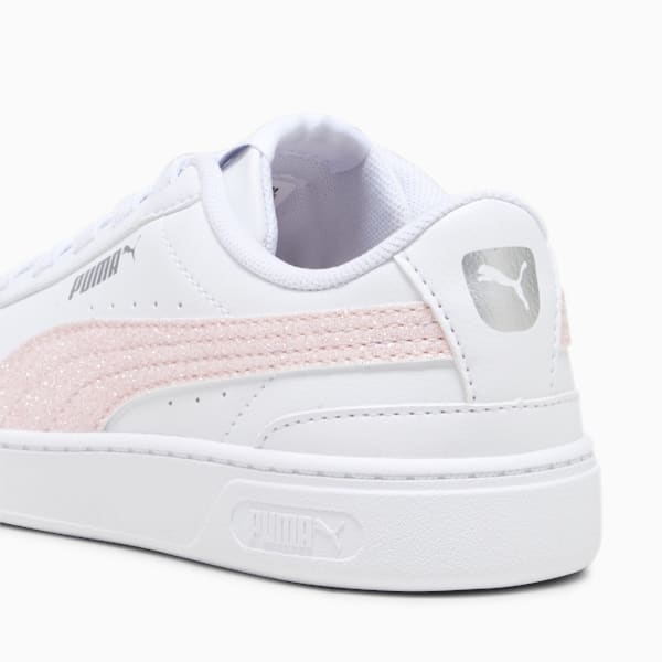 キッズ ガールズ プーマ ビッキー V3 グリッツ フォームストリップ AC スニーカー 17-21cm, PUMA White-Frosty Pink-PUMA Silver, extralarge-JPN