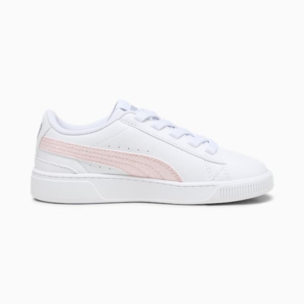 キッズ ガールズ プーマ ビッキー V3 グリッツ フォームストリップ AC スニーカー 17-21cm, PUMA White-Frosty Pink-PUMA Silver, extralarge-JPN