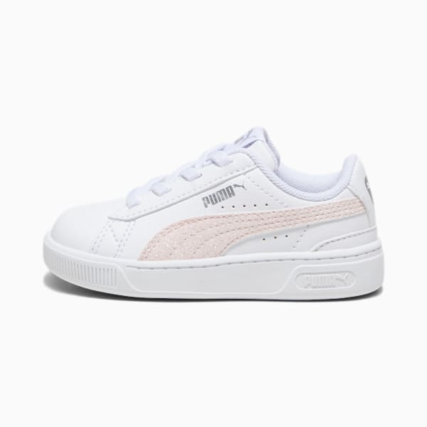 ベビー ガールズ プーマ ビッキー V3 グリッツ フォームストリップ AC スニーカー 13-16cm, PUMA White-Frosty Pink-PUMA Silver, extralarge-JPN