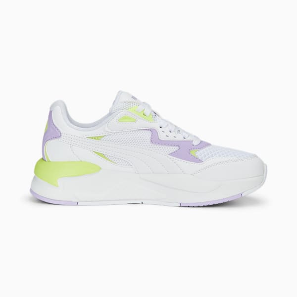 X-Ray Speed Play Big Kids' Sneakers, PUMA White-PUMA White-Vivid Violet-Lily Pad, extralarge