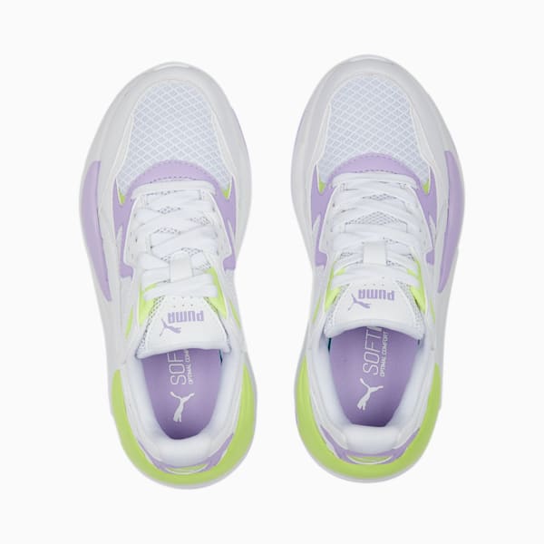 X-Ray Speed Play Big Kids' Sneakers, PUMA White-PUMA White-Vivid Violet-Lily Pad, extralarge