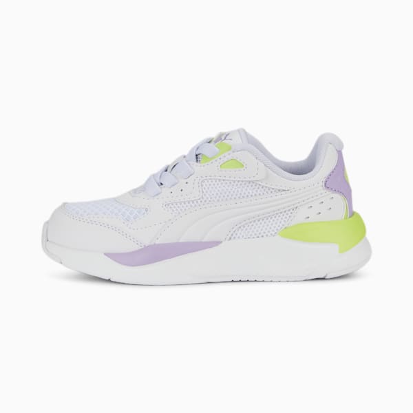 X-Ray Speed Play Alternative Closure Little Kids' Sneakers, PUMA White-PUMA White-Vivid Violet-Lily Pad, extralarge
