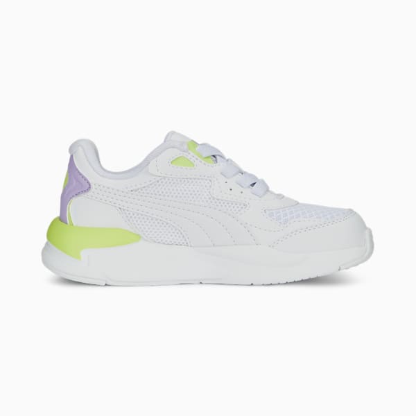 X-Ray Speed Play Alternative Closure Little Kids' Sneakers, PUMA White-PUMA White-Vivid Violet-Lily Pad, extralarge