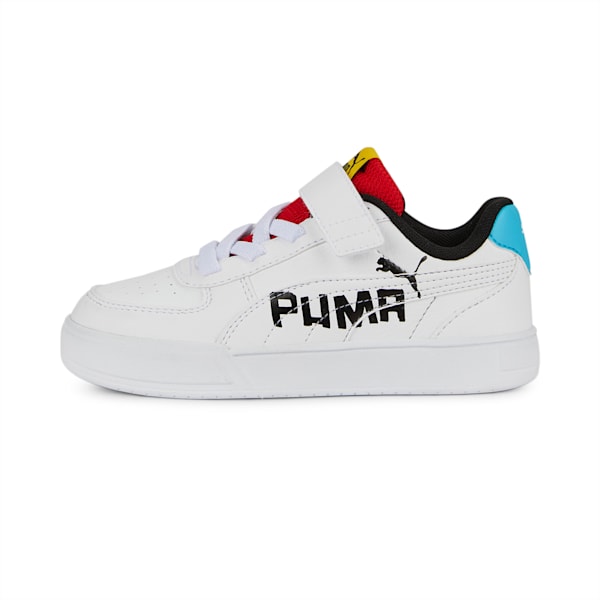 Caven Brand Love Kids' Sneakers, PUMA White-PUMA Black-For All Time Red-Bright Aqua, extralarge-IND