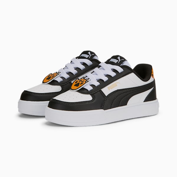 キッズ プーマ ケーブン プーマ メイツ スニーカー 17-21cm, PUMA White-PUMA Black-Desert Clay-PUMA Gold, extralarge-JPN