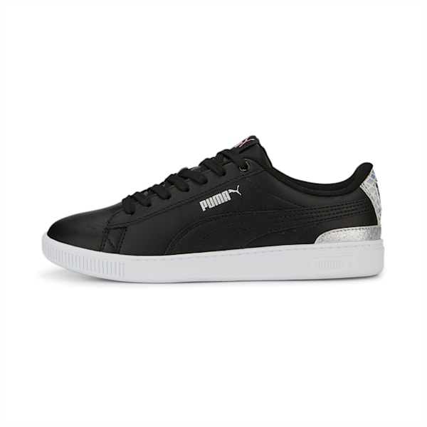 Vikky V3 Mermaid Girl's Sneakers, PUMA Black-Lilac Chiffon-PUMA Gold