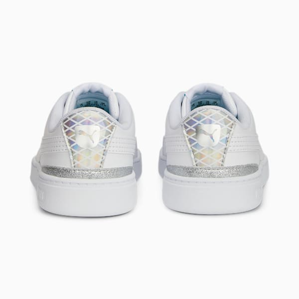 Vikky V3 Mermaid Kids' Sneakers, PUMA White-Hero Blue-PUMA Silver, extralarge-IND