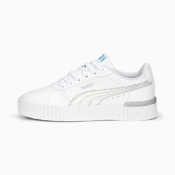 Carina 2.0 Mermaid Sneakers Youth, PUMA White-Hero Blue-PUMA Silver, extralarge-GBR