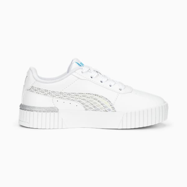 Carina 2.0 Mermaid Kids' Sneakers, PUMA White-Hero Blue-PUMA Silver, extralarge-IND