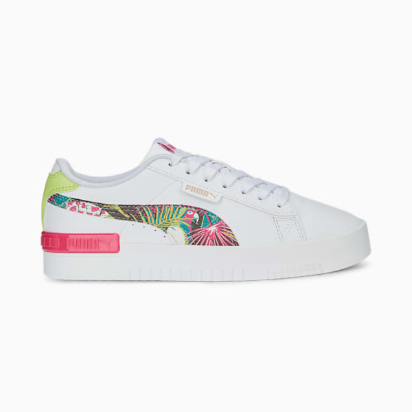 Jada Vacay Queen Girl's Sneakers, PUMA White-Lily Pad-Glowing Pink-PUMA Black-Rose Gold, extralarge-IND